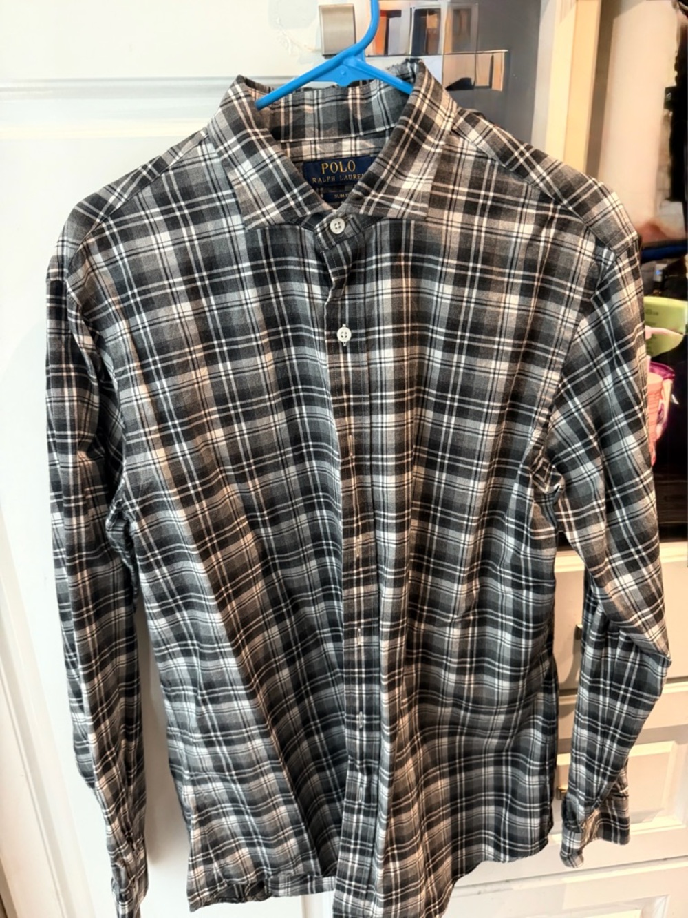 Ralph Lauren Black & Gray Plaid Button-Down Shirt